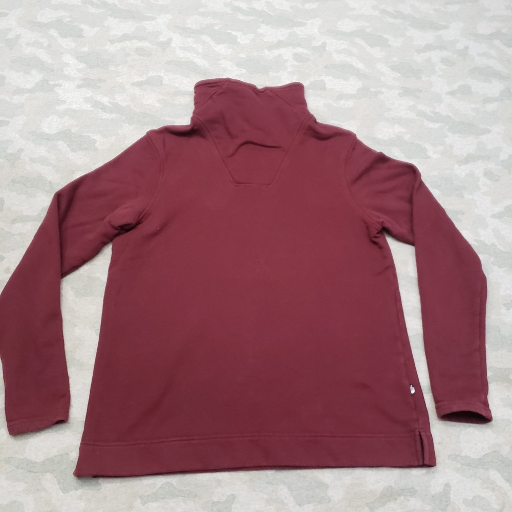 The North Face Sweatshirt Womens Large Red Mock Neck Pullover Long Sleeve‎